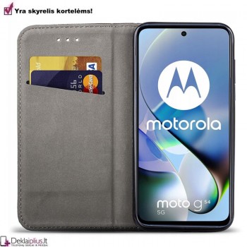 Telone atverčiamas dėklas - raudonas (Motorola Moto G54) Telone atverčiamas dėklas - raudonas (Motorola Moto G54)
